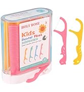 Kids Professional Dental Floss Picks Holy Rose Dental Flossers Dispenser Suitable for Teenagers,C...