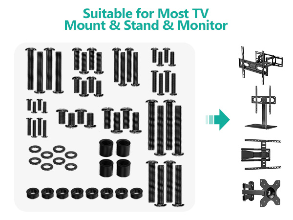 tv wall mount screws kit