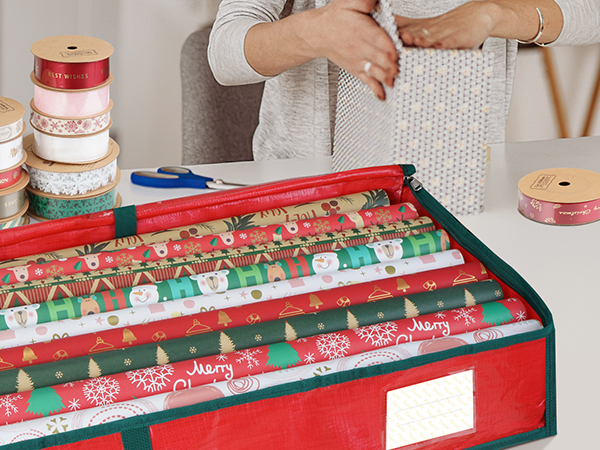 gift wrap organizer