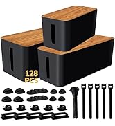YUANYE Cable Management Box Cable Management Kit for Power Strip to Hide Wires,Cord Organizer Box...