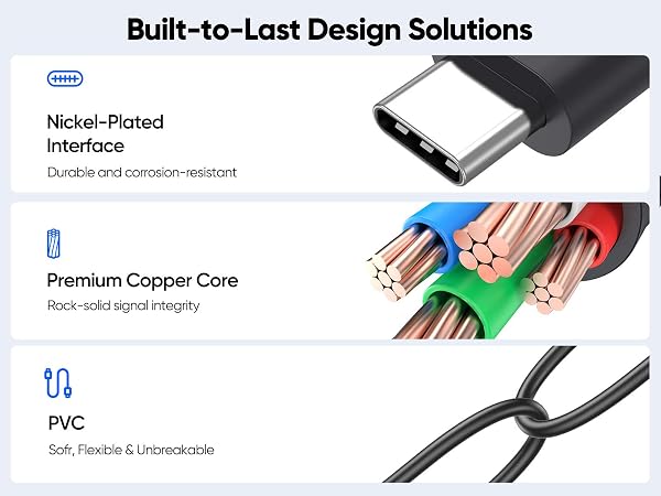 usb-c data transfer cables high speed