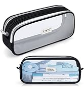 KALIDI Grid Mesh Pencil Case Pen Bag Clear Case Marker Pouch Multifonction Organizer Box Transpar...