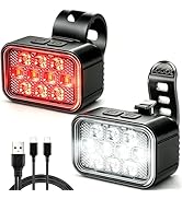 Victoper 10 LED Bike Light, 8+9 Modes USB Rechargeable Bicycle Lite, High Lumens Super Bright Bik...