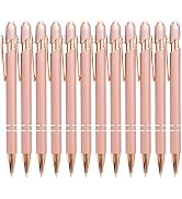 PASISIBICK 12 Pieces Rose Gold Ballpoint Pen with Stylus Tip, 2 in 1 Rose Gold Stylus Pens Stylis...