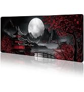 LIMKRIAN Japanese Mouse Pad Large Gaming Desk Mat, Extended Computer Mousepad with Stitched Edges...