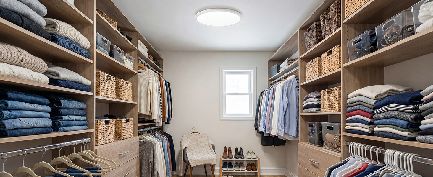 wired closet light