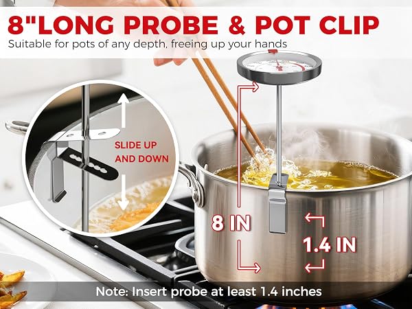 BOMATA Candy Thermometer with Pot Clip