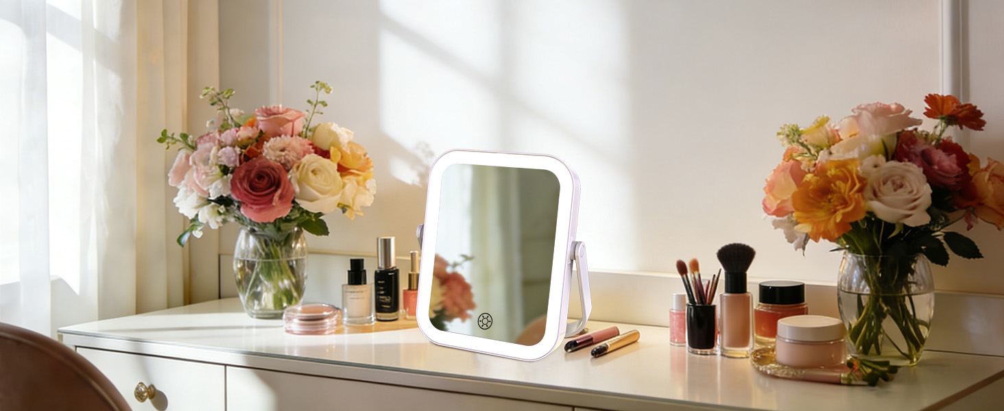 travel light up mirror