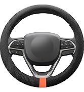 15" Universal Steering Wheel Cover, Microfiber Non-Slip Breathable Cooling Steering Wheel Protect...