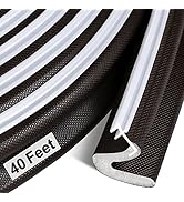 40 Feet Door Weather Stripping, Kerf Weather Stripping for Doors with Groove, Kerf Door Seal for ...