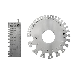 Metal sheet thickness gauge display