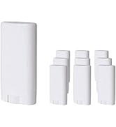 GOEGE Empty Plastic Oval Deodorant Containers Lip Balm Tubes with Lid Caps 15ML for Lipstick, Cra...