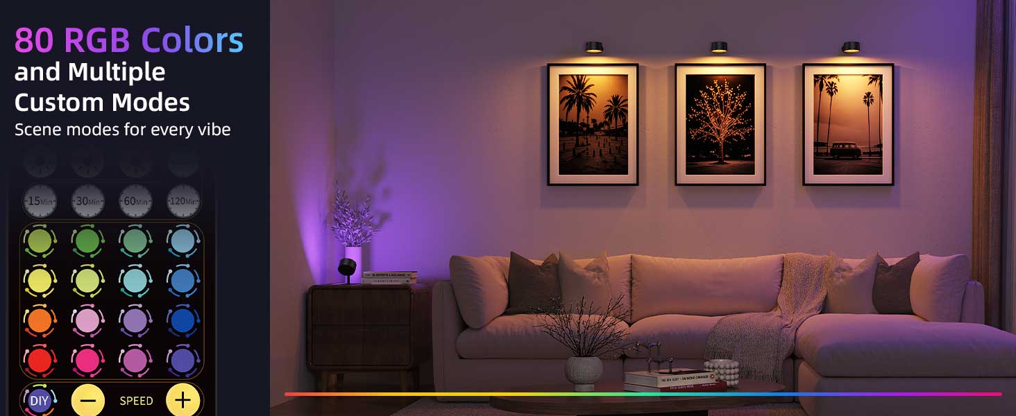 frame lights for wall