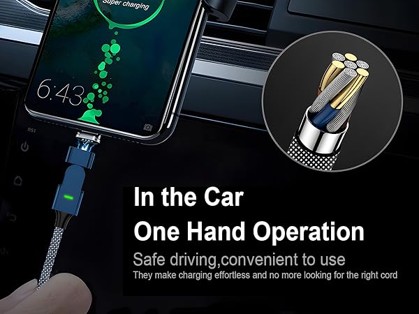 100W 180° Rotation Magnetic Charging Cable