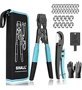 SHALL Pex Crimping Clamp Cinch Tool and Pipe Hose Cutter, Pipe Fitting Crimper Tool Kit Meets AST...