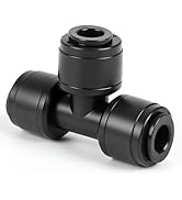 Copadri Quick Connect 1/4" Drip Irrigation Tee Fitting: 32 Pieces Push to Fit Drip Line T Parts f...