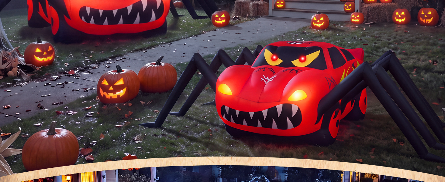 Halloween Inflatables Spider Car Outdoor Decorations