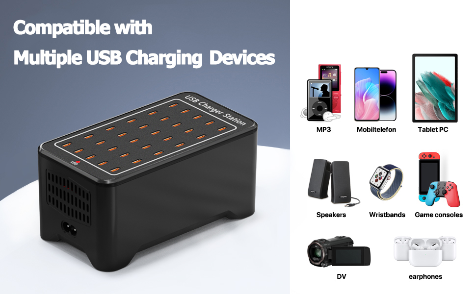 30 port charger block