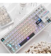 151 Keys Transparent Cherry Profile Keyboard Keycaps, Backlit Crystal PC Keycap Set, Custom Keyca...