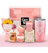 Happy Birthday Gifts Basket for Women,Pink Gift set with Luxury COFFEE Cup,New Year Gift, Christm...