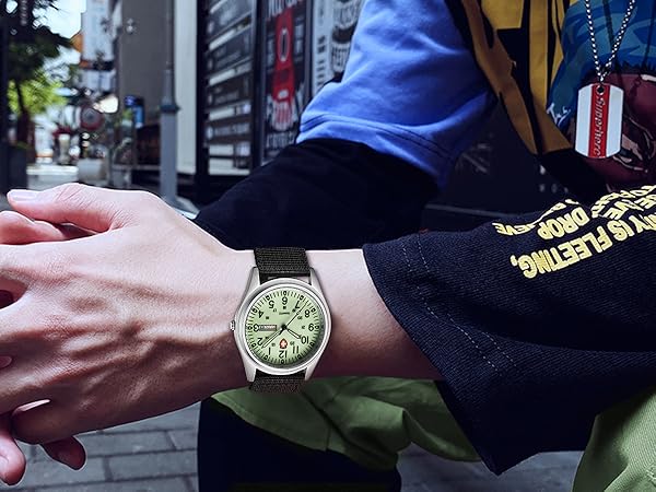 Black Luminous Watch for Men