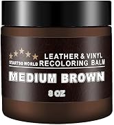 STARTSO WORLD Leather Recoloring Balm, Medium Brown Leather Repair Kit for Furniture, Leather Dye...
