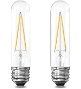 Dimmable Tubular Light Bulbs, T30 LED Vintage Bulbs T10 Bulb 4W Equal 40 Watt Type T Long Edison ...