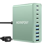 USB C Charger 10 Port Fast Charger, 65W USB C Laptop Charger Compatible with MacBook Pro/Air (Green)