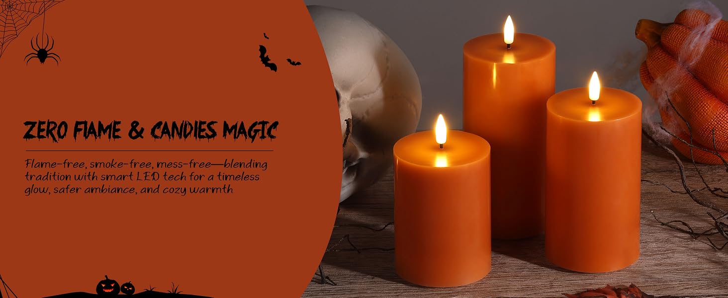 flameless pillar candles