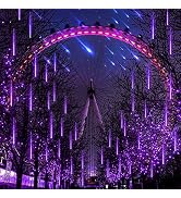 Rain Drop Lights, Aukora LED Meteor Shower Lights 12 inch 8 Tubes, Icicle Snow Falling Lights for...