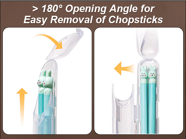 >180°Opening Angle for Easy Removal of Chopsticks