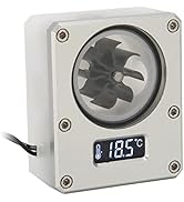 Pc Water Flow Meter, 3Pin Interface G1/4 Thread Water Flow Indicator, Pc Water Cooling Temperatur...