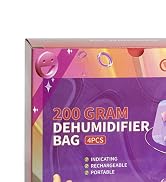Wisesorb 4Pcs 200 Gram Rechargeable Gun Safe Dehumidifier, Indicating Silica Gel Desiccant Bags, ...