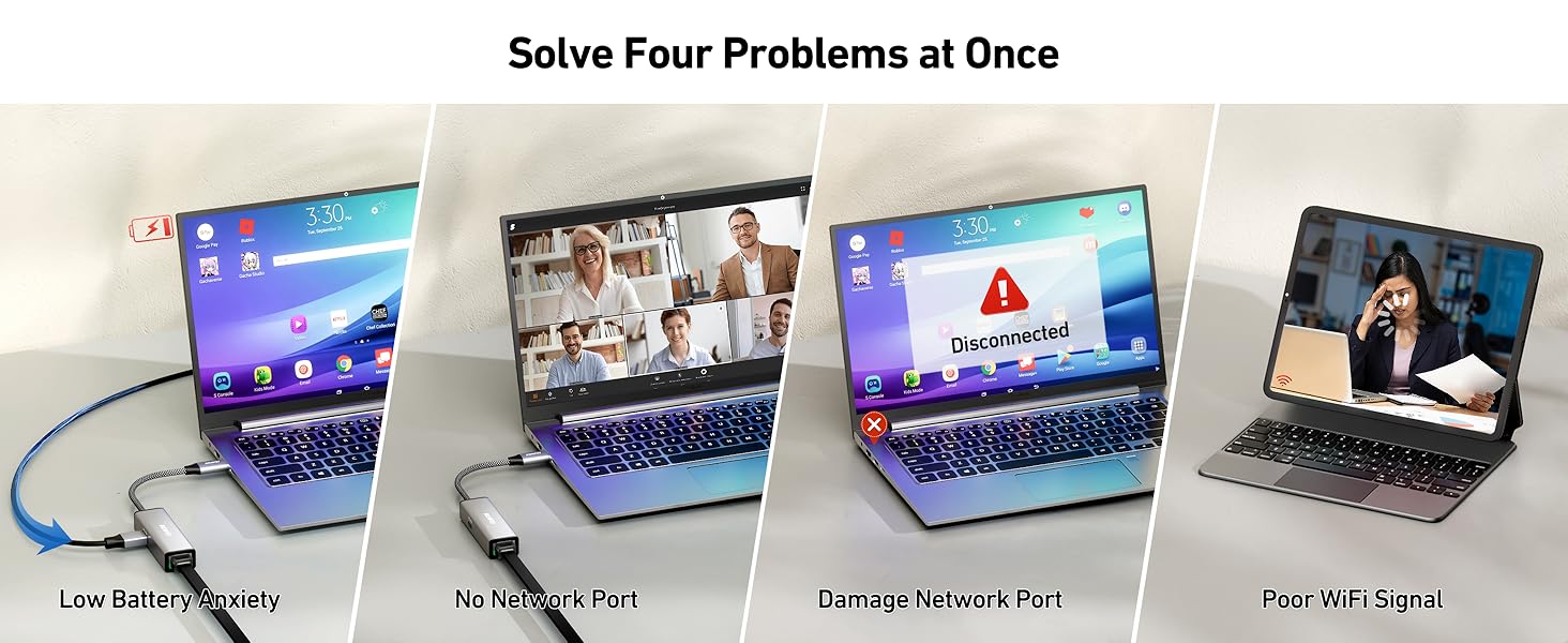 USB C to Ethernet + Power Delivery