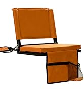 FZGhome Stadium Seats with Back Support for Bleachers, Folding Bleacher Chairs with Back and Cush...