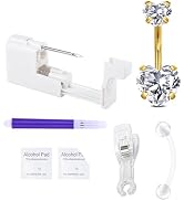 QWALIT Titanium Belly Button Piercing Kit Silver Belly Button Piercings Kits Self Belly Piercing ...