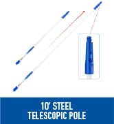 Unger 10’ Steel Telescopic Pole – Compatible with Unger Connect & Clean and Universal Threaded Ho...