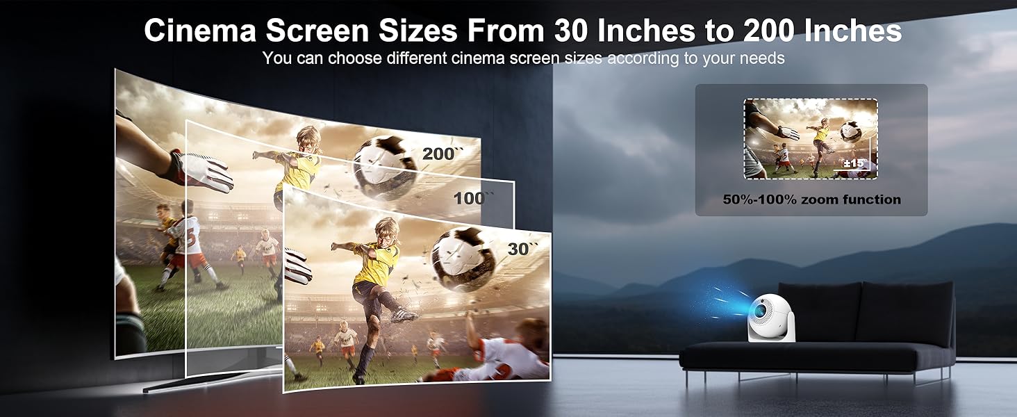 Mini Portable Projector with WiFi and Bluetooth