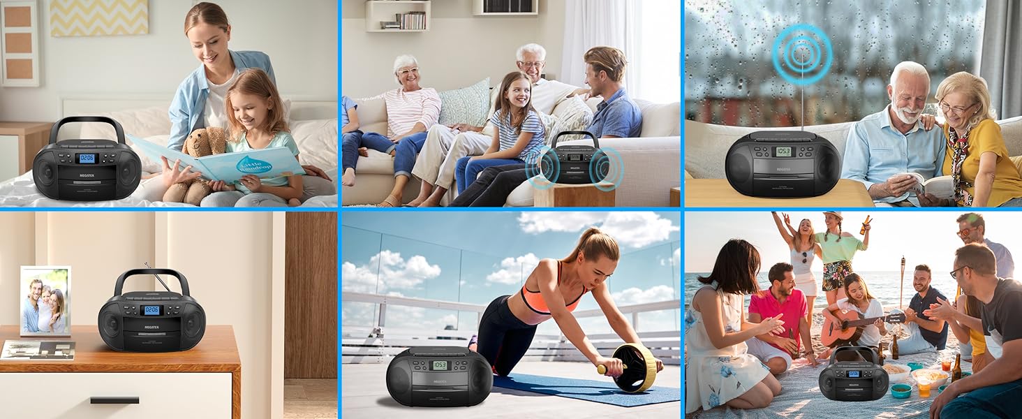 Megatek Portable CD Cassette Boombox