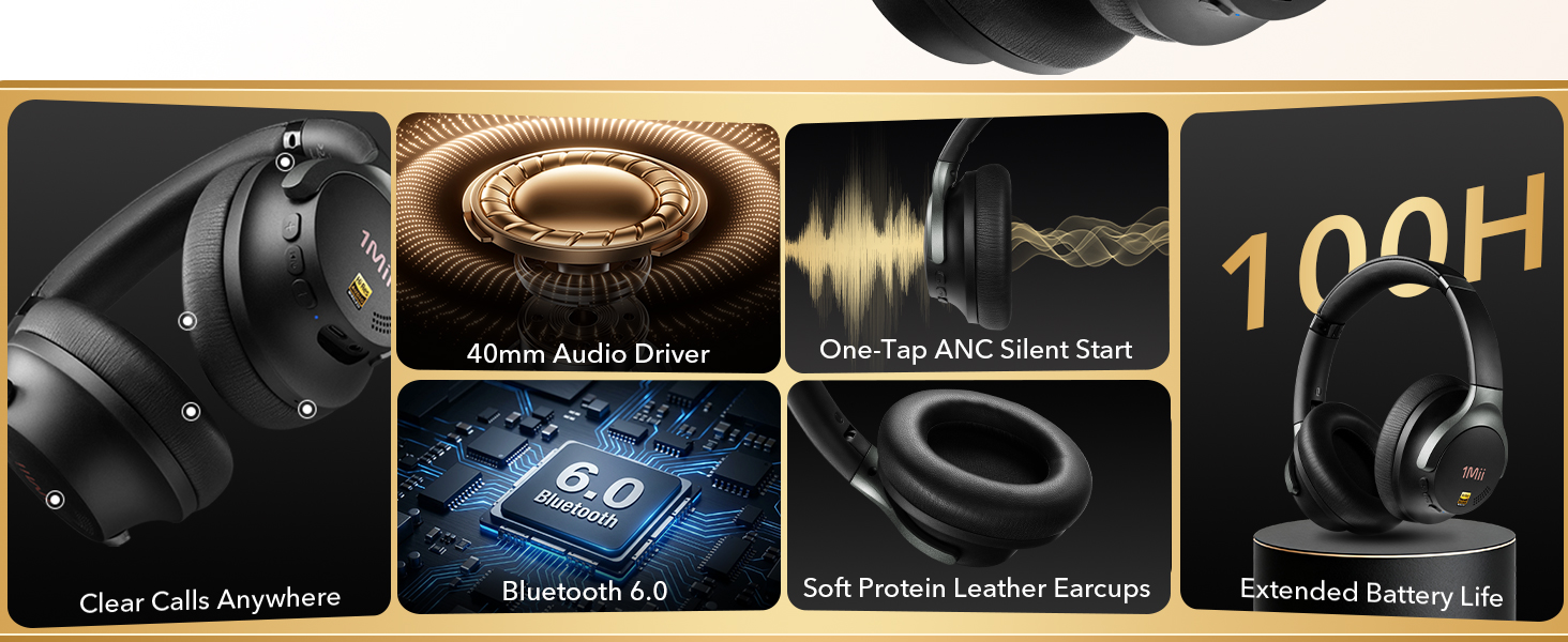 1Mii Hybrid Active Nose Cancelling Headphones