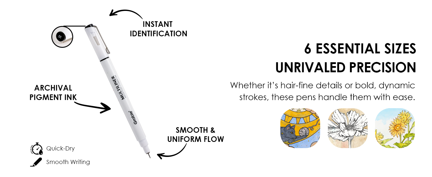 fineliner pens
