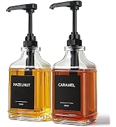 GMISUN Square Coffee Syrup Dispenser for Coffee Bar, Syrup Pump Dispenser with 1/4oz Large Capaci...