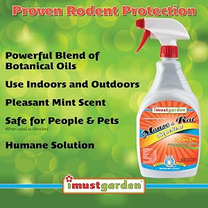 product hightlights overlayed on top of orange spray bottle