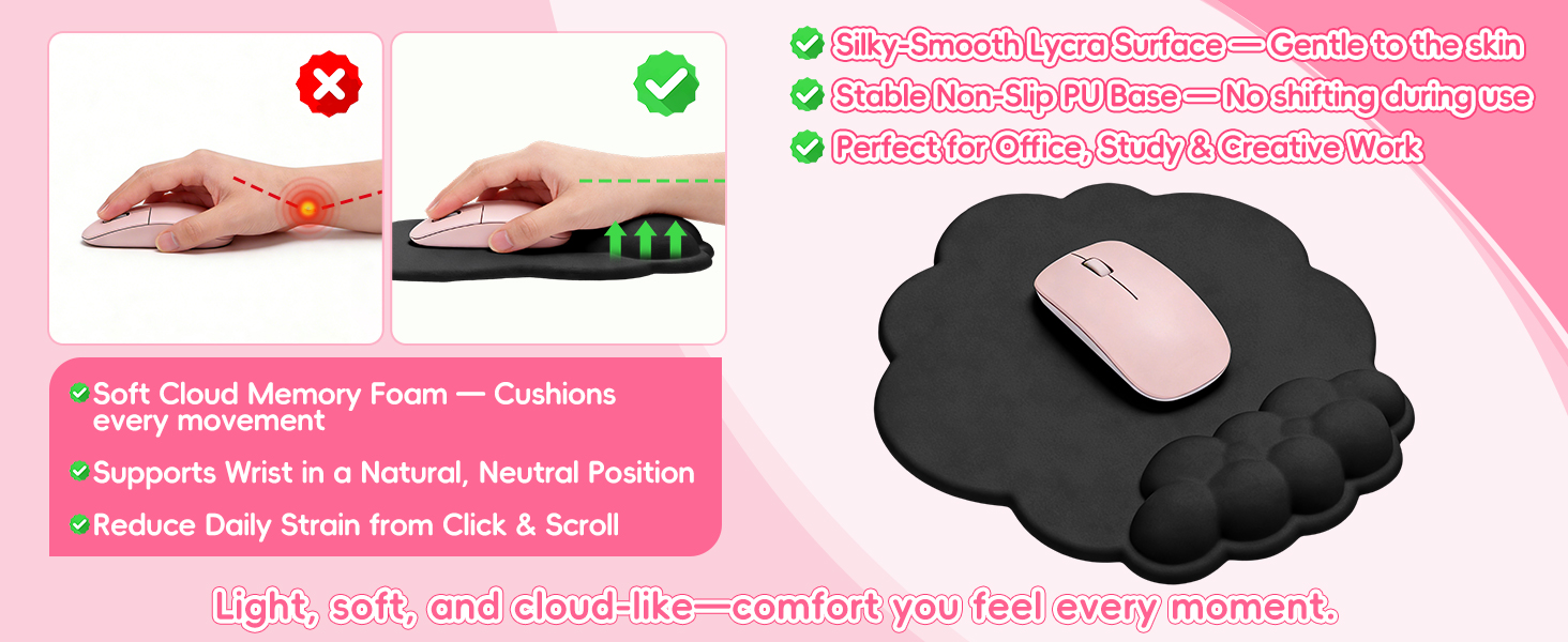 mouse pad with wrist rest