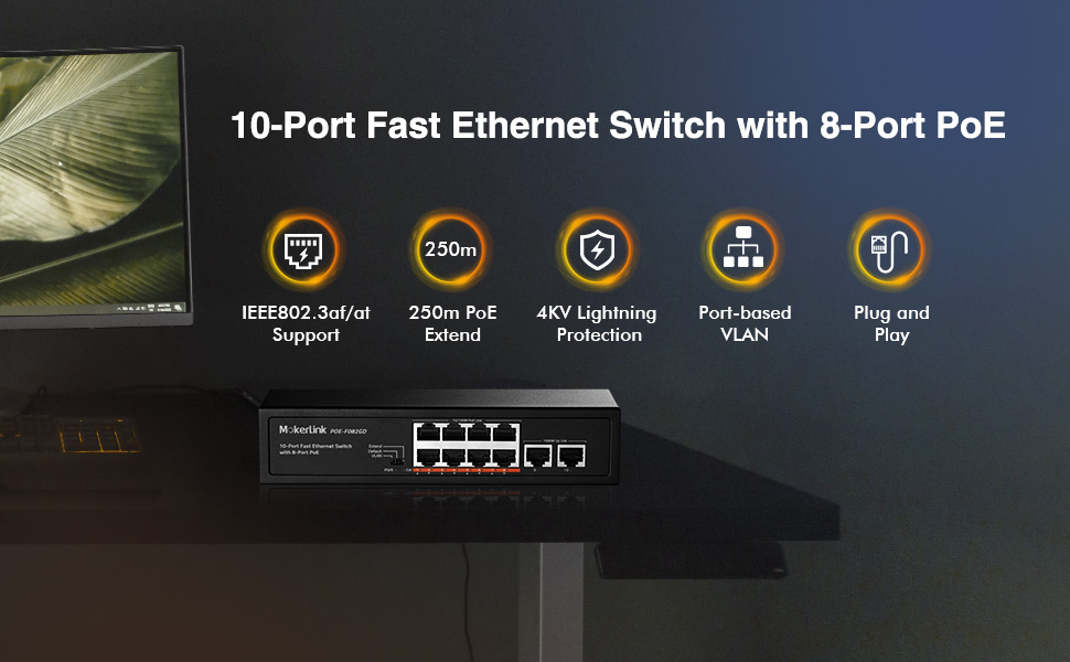 10-Port PoE Switch