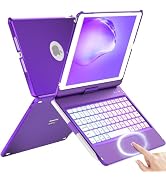 HOTLIFE Case with Keyboard for iPad 10.2,Touch Trackpad Keyboard Case for iPad 9th Generation/8th...