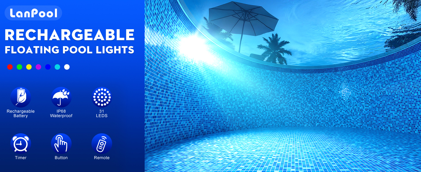 Rechargeable Pool Lights