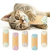 MALLMALL6 Catnip Toys for Cat - 5Pcs Cannoli Crinkle Paper Sound Catmint Toy Gift for Indoor Kitt...