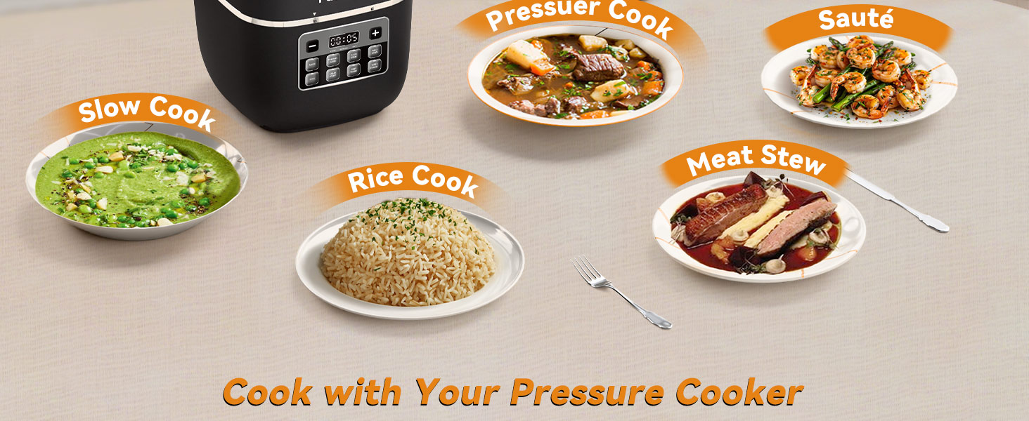 Simplify your cooking with 5 built-in programs.