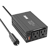 AWELTEC 300W Power Inverter – Car Converter DC 12V to AC 110V with PD 65W USB-C & QC 24W USB Port...